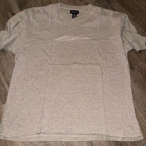 Karl Kani Vintage Embroidered V Neck Heather Cream Short Sleeve Shirt Size M